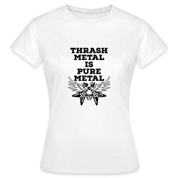 thrash metal is pure metal - Frauen T-Shirt - Weiß - Vorne - AI Model Female 172 dark (172cm)