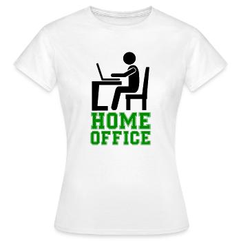 travail à l’ordinateur bureau à domicile - T-shirt Femme - blanc - Devant - AI Model Female 172 dark (172cm)