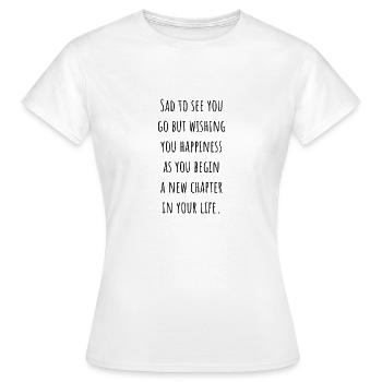 Cadeau d’adieu pour les collègues, cadeaux d’adieu - T-shirt Femme - blanc - Devant - AI Model Female 172 dark (172cm)