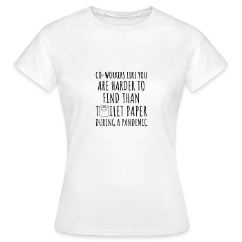 Cadeau d’adieu pour les collègues, cadeaux d’adieu - T-shirt Femme - blanc - Devant - AI Model Female 172 dark (172cm)