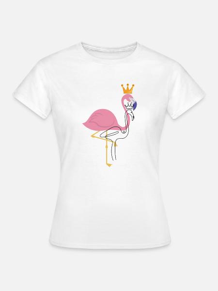 Flamingo - Frauen T-Shirt - Weiß