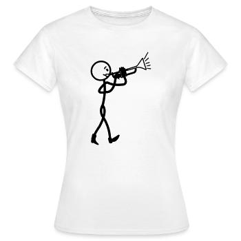 Fanfare trumpet transparent - Women's T-Shirt - white - Front - AI Model Female 172 dark (172cm)