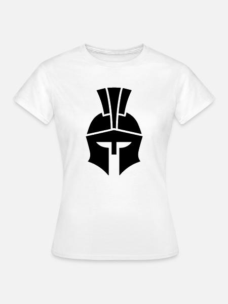 Spartanischer Helm - Frauen T-Shirt - Weiß