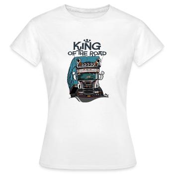 323 Roi de la route (pour sur la lumière) - T-shirt Femme - blanc - Devant - AI Model Female 172 dark (172cm)