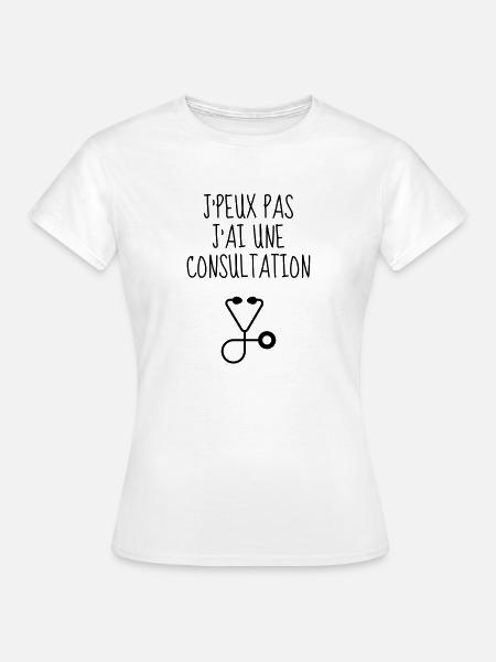 Arzt / Medizin / Ärztin / doctor - Dame-T-shirt - hvid