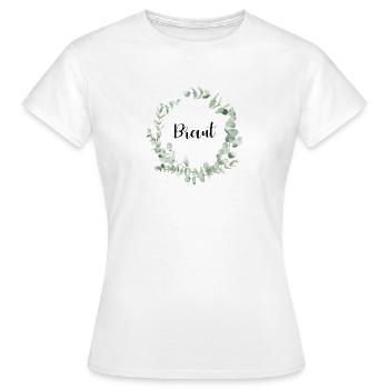 JGA Braut Shirt Junggesellinnenabschied Eukalyptus - Frauen T-Shirt - Weiß - Vorne - AI Model Female 172 dark (172cm)