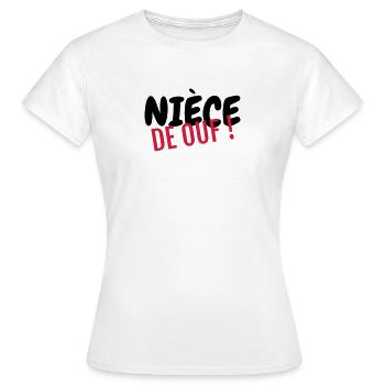 Niece Nichte Nièce Baby Bébé Family - Women's T-Shirt - white - Front - AI Model Female 172 dark (172cm)