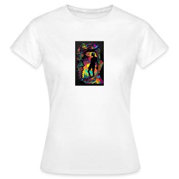 TRIPPY ART - T-shirt Femme - blanc - Devant - AI Model Female 172 dark (172cm)