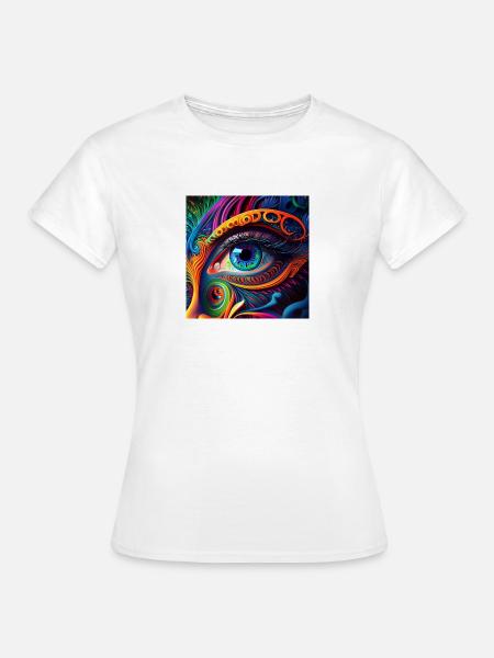 TRIPPY AUGE - Frauen T-Shirt - Weiß