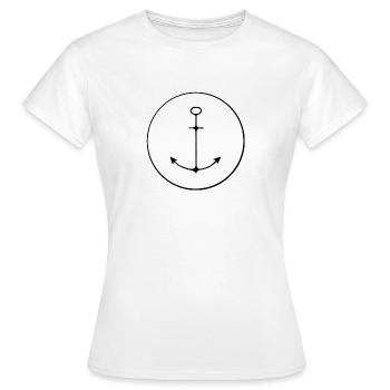 Les gars avec l'ancre - T-shirt Femme - blanc - Devant - AI Model Female 172 dark (172cm)