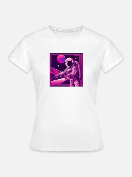 Cosmic Lady - Frauen T-Shirt - Weiß