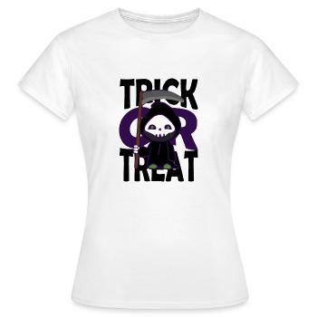 Trick or Treat Tenue d’Halloween - T-shirt Femme - blanc - Devant - AI Model Female 172 dark (172cm)