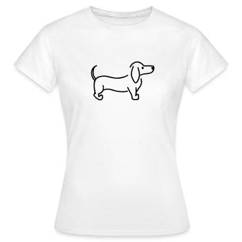 Dackel - Frauen T-Shirt - Weiß - Vorne - AI Model Female 172 dark (172cm)