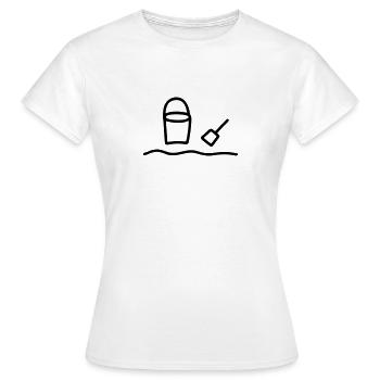 Bucket & scoop - Women's T-Shirt - white - Front - AI Model Female 172 dark (172cm)
