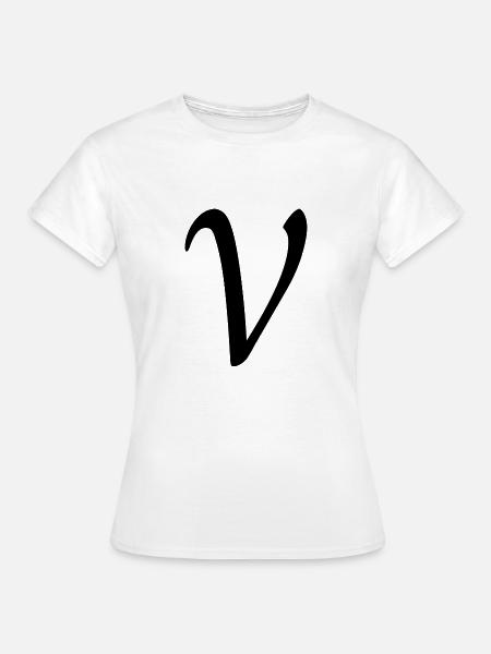 Letter V - Women's T-Shirt - white