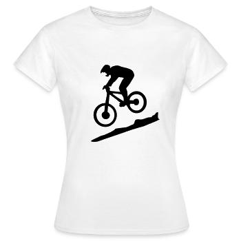 downhill biking - mountain biking - Frauen T-Shirt - Weiß - Vorne - AI Model Female 172 dark (172cm)