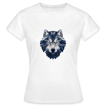 Cercle de loup totem - T-shirt Femme - blanc - Devant - AI Model Female 172 dark (172cm)