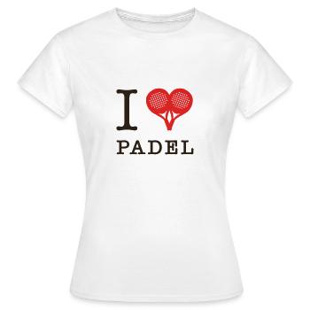 j’ADORE le padel - T-shirt Femme - blanc - Devant - AI Model Female 172 dark (172cm)