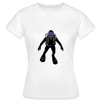 Taucher Apnoe - Frauen T-Shirt - Weiß - Vorne - AI Model Female 172 dark (172cm)
