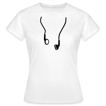 Headphones - Women's T-Shirt - white - Front - AI Model Female 172 dark (172cm)