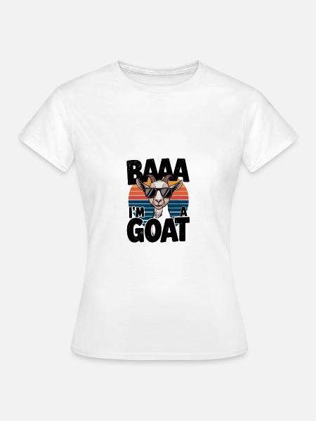 Lustige Ziege Mit Sonnenbrille Spaß - Frauen T-Shirt - Weiß