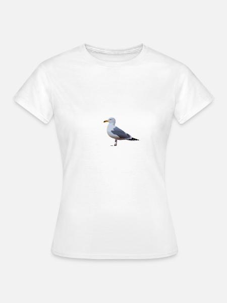 Möwe Mit Heul Leise Text - Frauen T-Shirt - Weiß