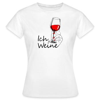 Ich weine - Frauen T-Shirt - Weiß - Vorne - AI Model Female 172 dark (172cm)