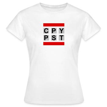 copy & pas - Frauen T-Shirt - Weiß - Vorne - AI Model Female 172 dark (172cm)