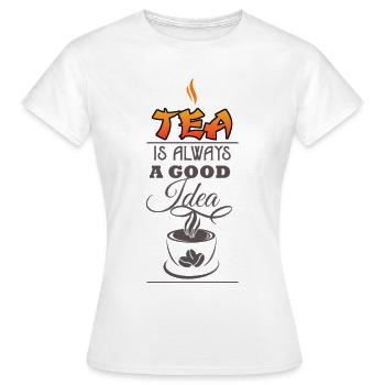 Tee Tee - Frauen T-Shirt - Weiß - Vorne - AI Model Female 172 dark (172cm)