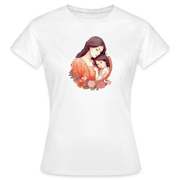 Sanfte Umarmung - Frauen T-Shirt - Weiß - Vorne - AI Model Female 172 dark (172cm)