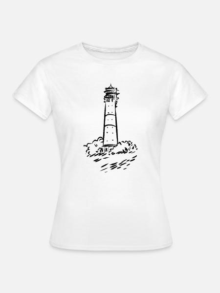 Leuchtturm Hörnum Sylt Art Design - Frauen T-Shirt - Weiß