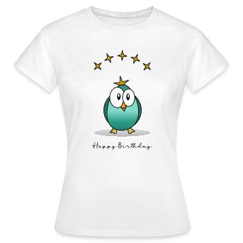 HAPPY BIRTHDAY - T-shirt Femme - blanc - Devant - AI Model Female 172 dark (172cm)