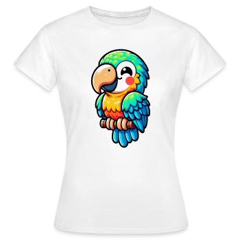 Perroquet - T-shirt Femme - blanc - Devant - AI Model Female 172 dark (172cm)