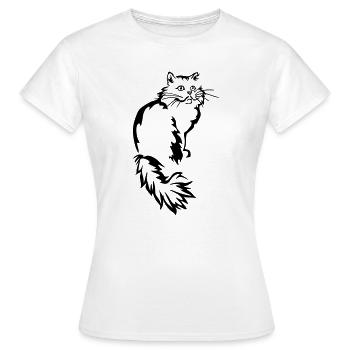 Perser - Perserkatze - Frauen T-Shirt - Weiß - Vorne - AI Model Female 172 dark (172cm)