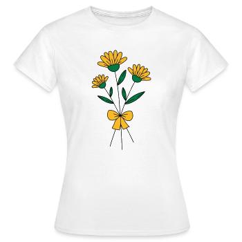 Blumenstrauss dreifarbig - Frauen T-Shirt - Weiß - Vorne - AI Model Female 172 dark (172cm)