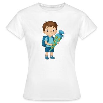 Pupilles avec cône d’école d’avocat - T-shirt Femme - blanc - Devant - AI Model Female 172 dark (172cm)