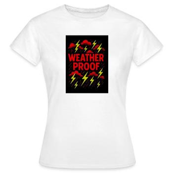 Weather Proof Lightning - Women's T-Shirt - white - Front - AI Model Female 172 dark (172cm)