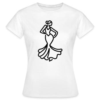 flamenco - T-shirt Femme - blanc - Devant - AI Model Female 172 dark (172cm)