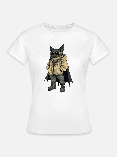 Fledermaus Cool Winter - Frauen T-Shirt - Weiß