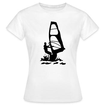 Windsurfing - Frauen T-Shirt - Weiß - Vorne - AI Model Female 172 dark (172cm)
