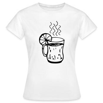 Coupe de vin chaud Noël - T-shirt Femme - blanc - Devant - AI Model Female 172 dark (172cm)