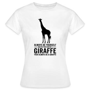 Dynastiques de girafe Girafe Drôle de cadeau de girafe - T-shirt Femme - blanc - Devant - AI Model Female 172 dark (172cm)