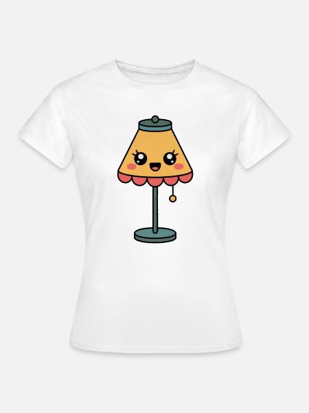 Lampe Tischlampe süßes Comic - Frauen T-Shirt - Weiß