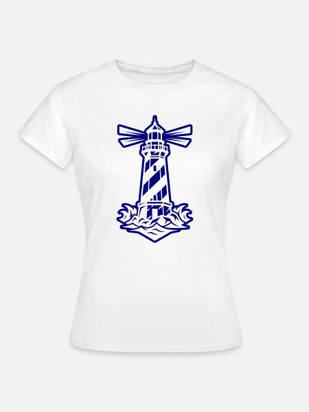 Leuchtturm Küste Symbol - Frauen T-Shirt - Weiß
