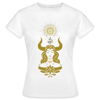 Taurus Woman – Astrology Gift - Women's T-Shirt - white - Front - AI Model Female 172 dark (172cm)