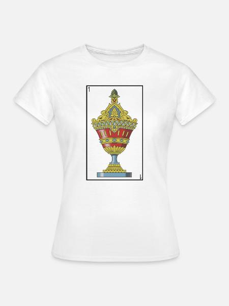EINER DER BECHER - Frauen T-Shirt - Weiß