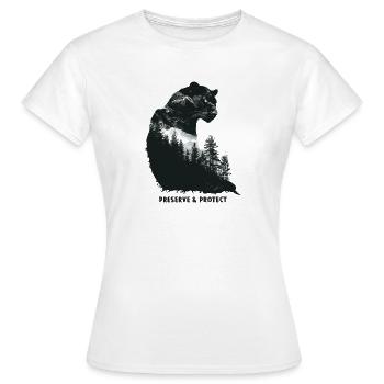 Preserve & Protect Schwarzer Jaguar Wildnis - Frauen T-Shirt - Weiß - Vorne - AI Model Female 172 dark (172cm)