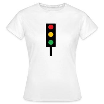 feux de circulation - T-shirt Femme - blanc - Devant - AI Model Female 172 dark (172cm)