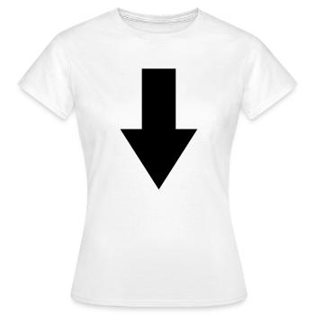 pfeil - Frauen T-Shirt - Weiß - Vorne - AI Model Female 172 dark (172cm)