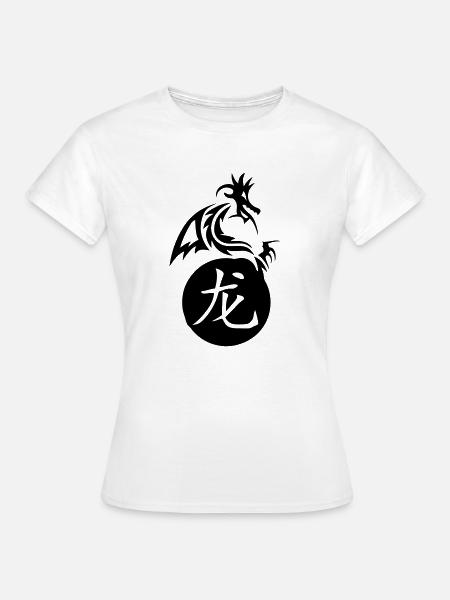 Drache Chinesisches astrologisches Zeichen - Frauen T-Shirt - Weiß